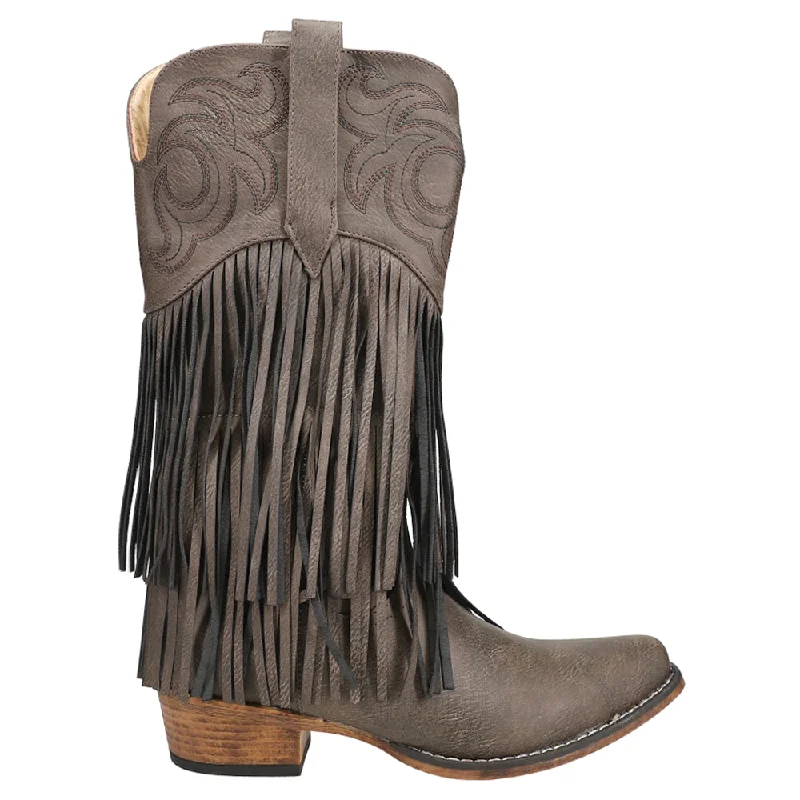 Stay Ahead In Style Rickrack Embroidery Fringe Snip Toe Cowboy Boots