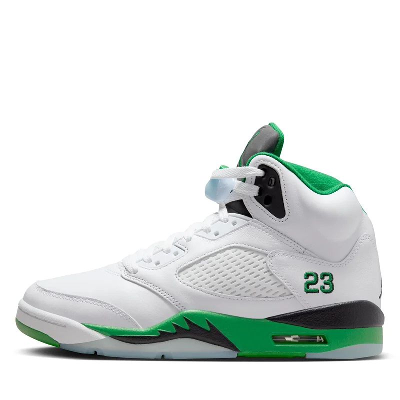 Discover Now Women's Air Jordan 5 Retro 'Lucky Green' - White/Lucky Green