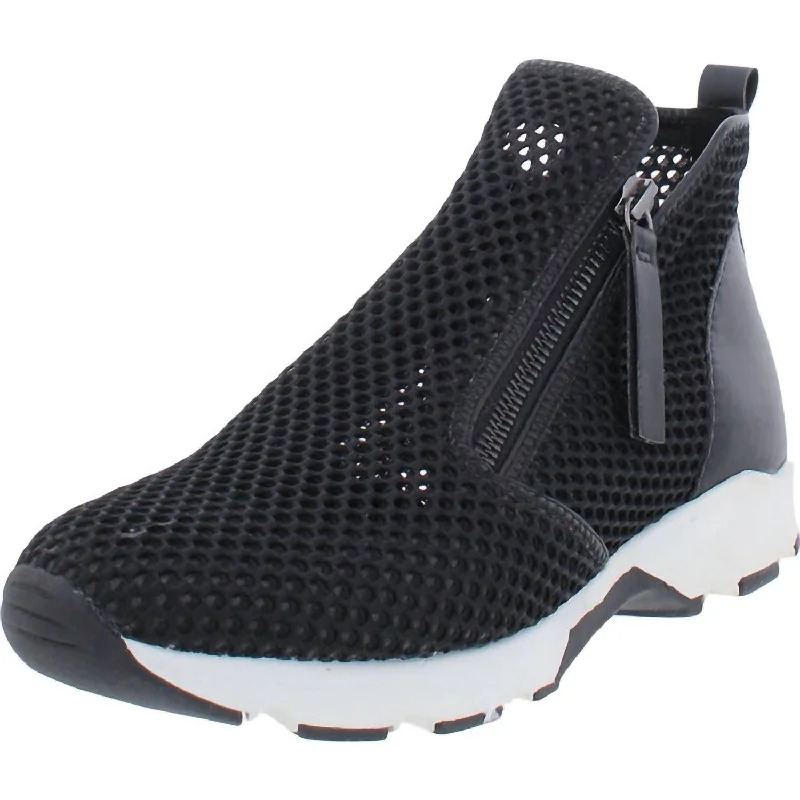 Chic Style, Always In Vogue Women's Amazing Mesh Hi Top Fashion Sneakers In Black