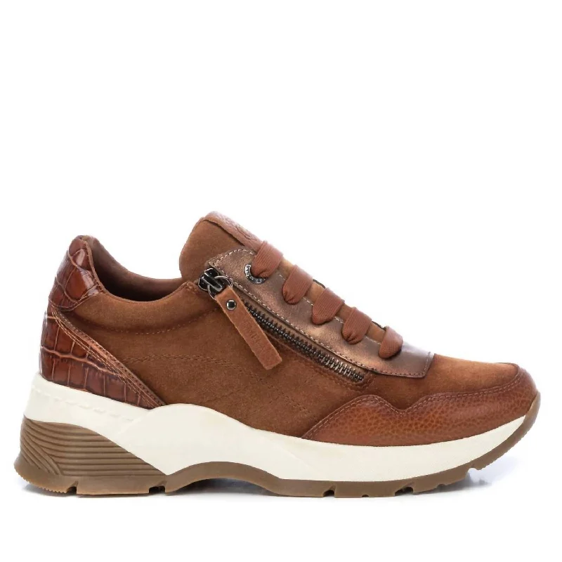 Cozy Chic Promotions Women's Casual Sneakers In Camel