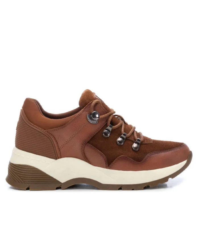 Women's Casual Sneakers In Camel