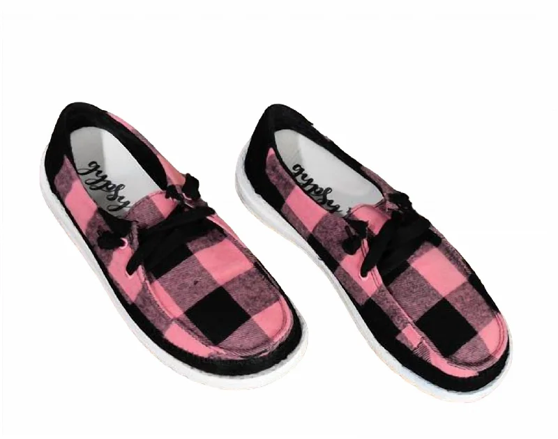 Retro Style Promotions Women's Gypsy Jazz Prima Fashion Sneakers In Pink And Black