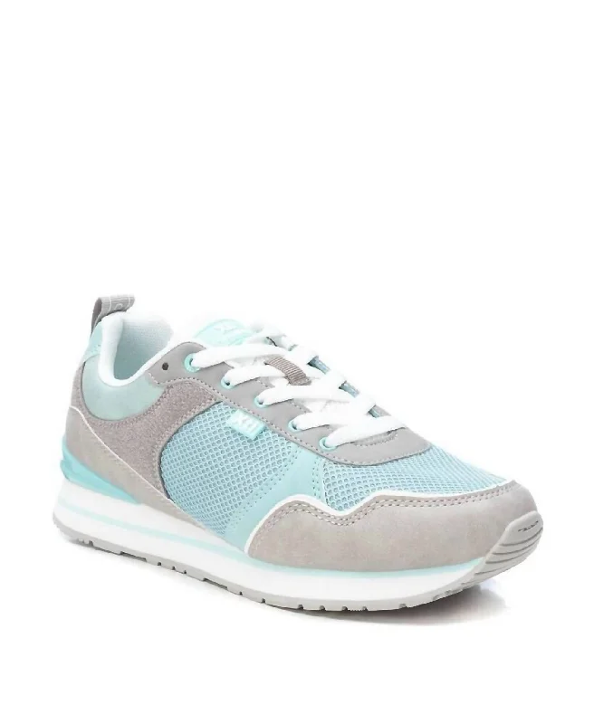 Popular Collection Women's Sneakers In Aqua With Grey Accent