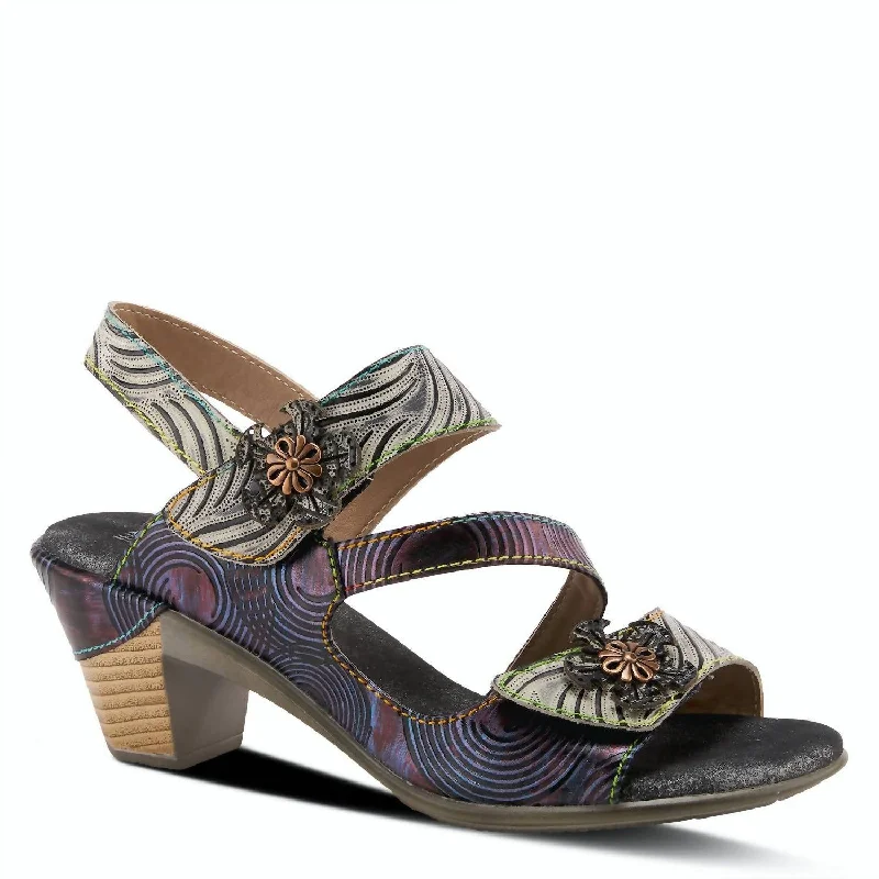 Trend Leading Collection Acarine Adjustable Heeled Sandal In Purple