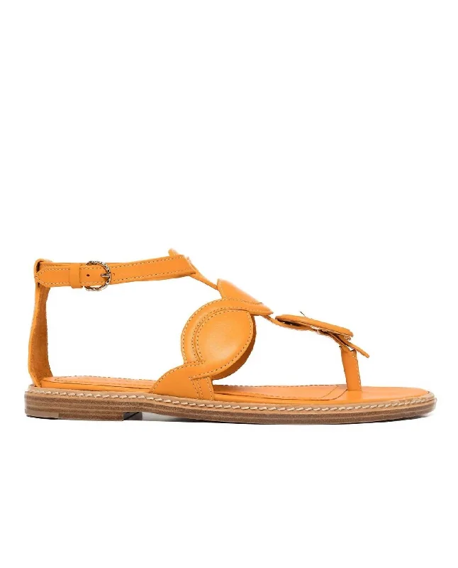 Stylish Savings Arabella Braided Leather Sandal In Marigold