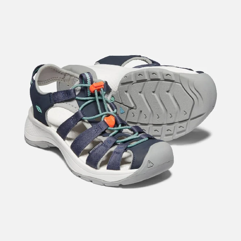 Unleash Your Trendy Side Astoria West Fisherwoman Sandal In Navy / Beveled Glass