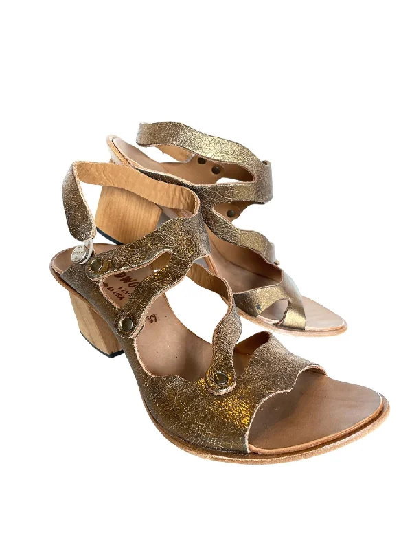 Stylish Looks Blast Asymmetric Sandals In Bronze