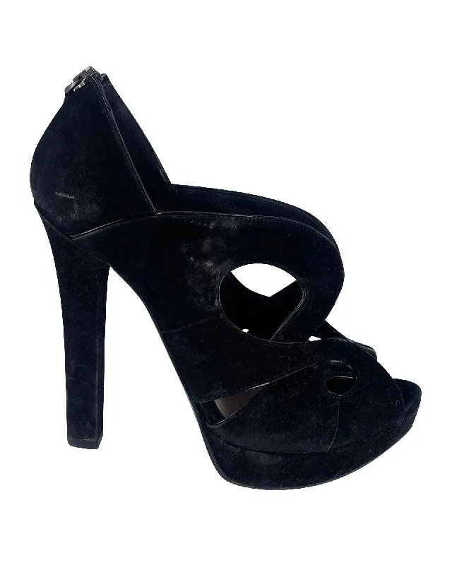 Inspired By You, Designed For You Bottega Veneta Cut Out Heels in Black Velvet