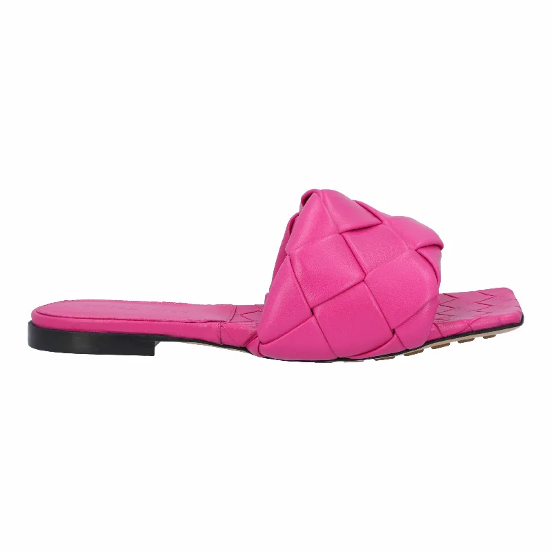 End Of Season Sale Bottega Veneta Lido Flat Sandal pink