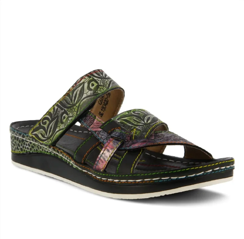 Unleash Your Style Caiman Slide Sandal In Black