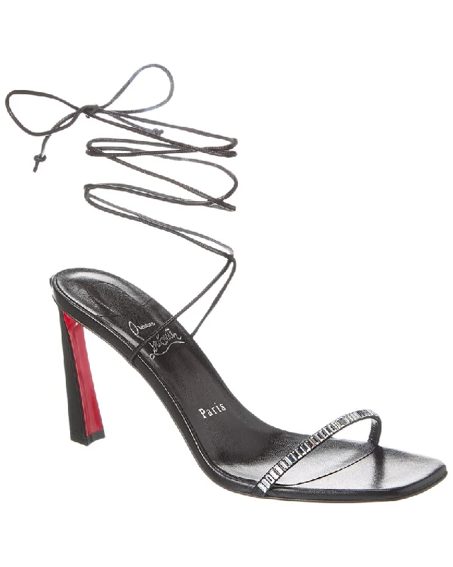 Fashion Deal Christian Louboutin Condora Lacestrass 85 Leather Sandal