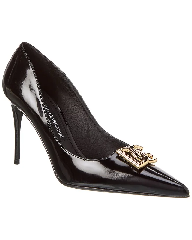 Style Upgrade Dolce & Gabbana DG Logo Leather Pump