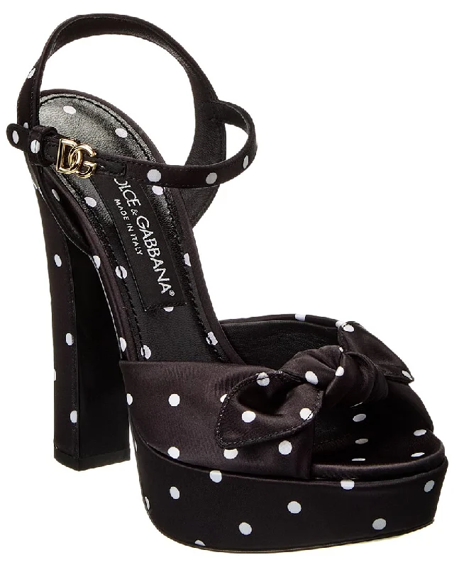 Stylish Shoe Discounts Dolce & Gabbana Satin Platform Sandal