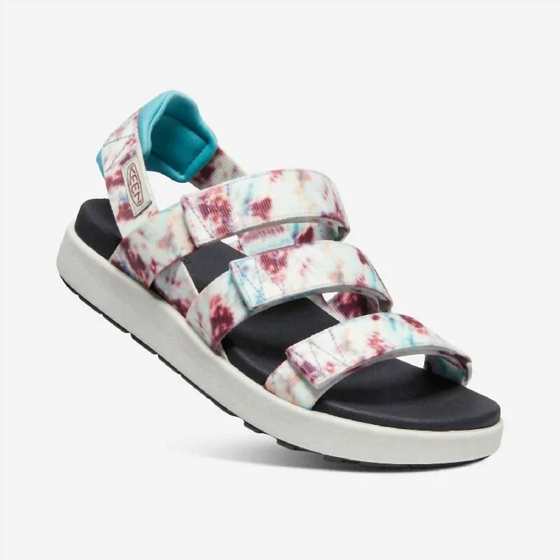 Unleash Your Fashion Elle Strappy Sandal In Andorra/ Tie Dye