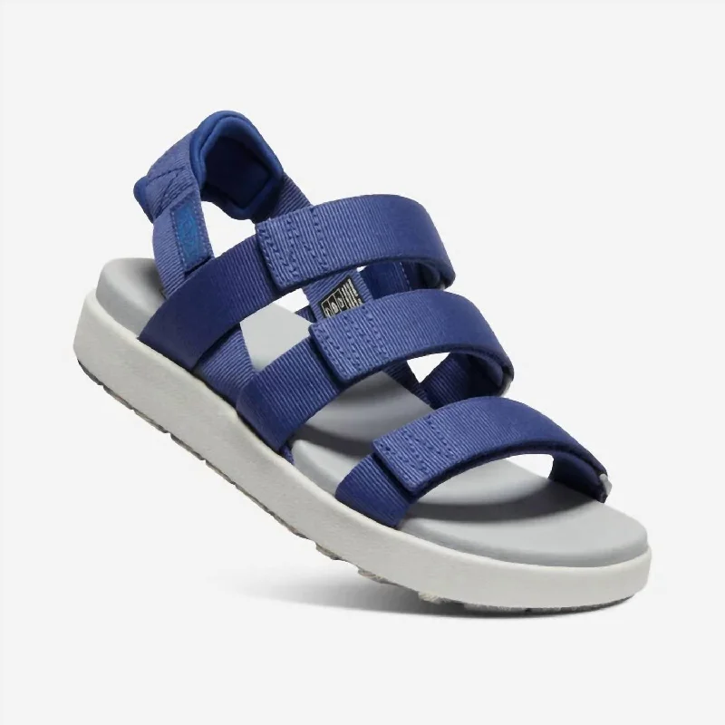 Step Ahead, Lead The Trend Elle Strappy Sandal In Blue Depths And Bright Cobalt