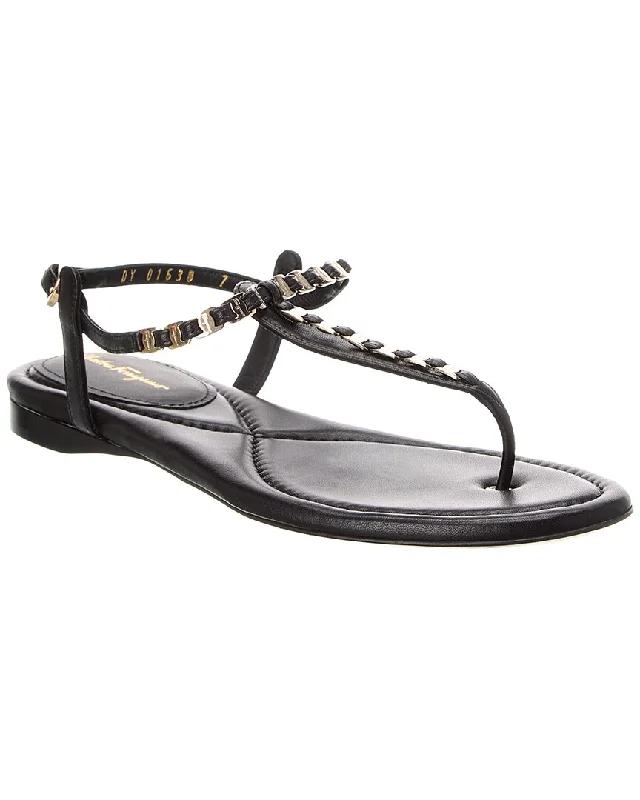 Luxury Casual Deals Ferragamo Tahiti Leather Sandal