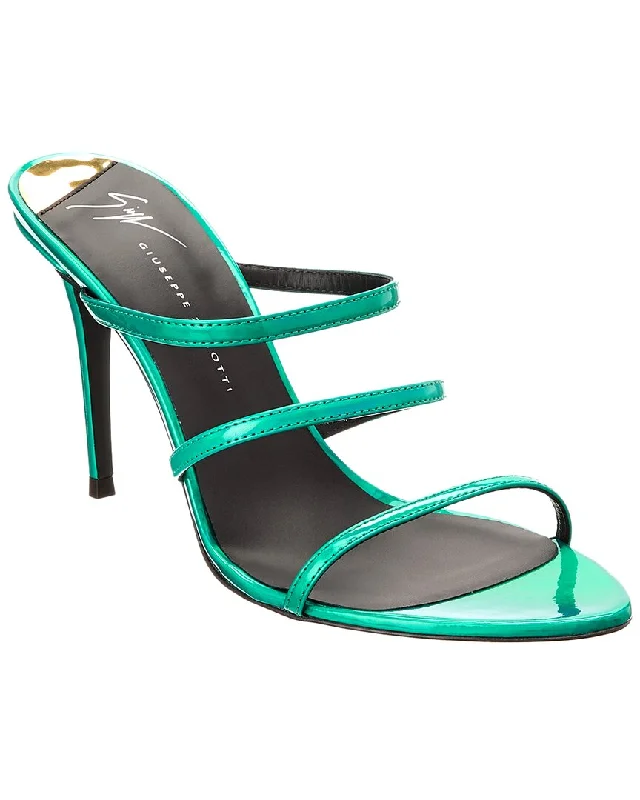 Exclusive Designer Shoes Sale Giuseppe Zanotti Alimha 90 Vinyl Sandal