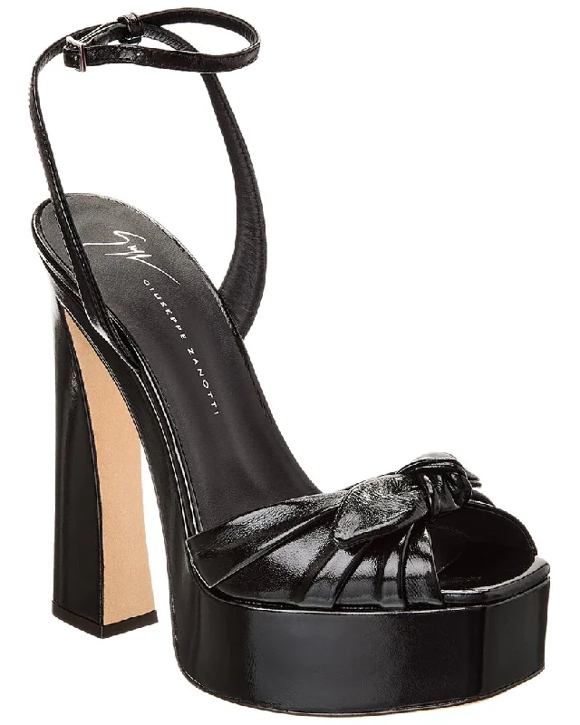 Non-Slip Work Shoes Sale Giuseppe Zanotti Gabriiela Wedge 145 Leather Platform Sandal