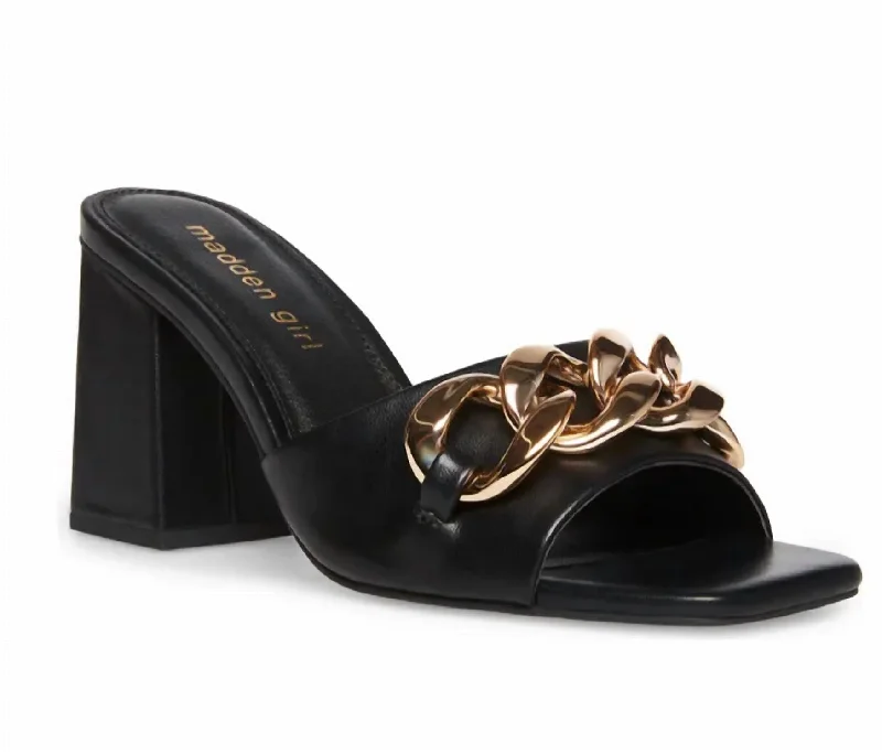 Imeless Style Golden C Heel In Black