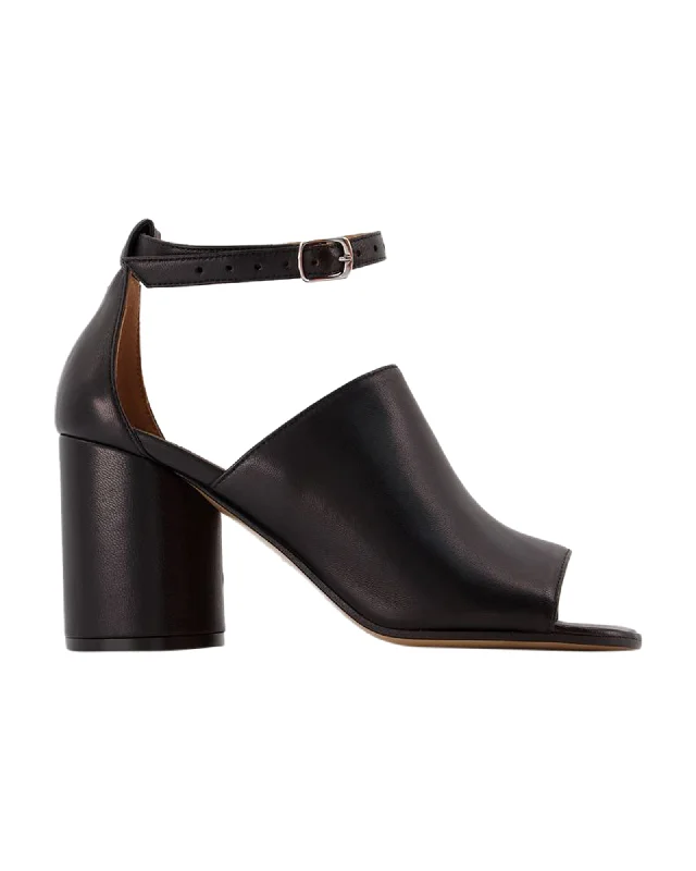 Polished Style Deals Hannah Sandals - Maison Margiela - Black - Leather