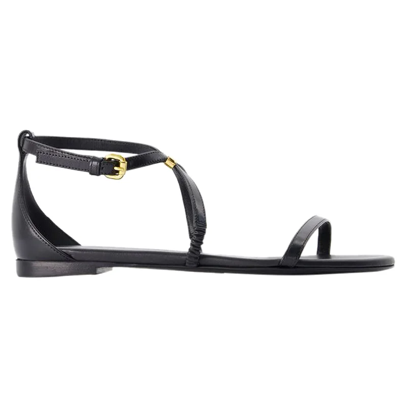 Trendy Footwear Sale Harness Sandals - Alexander McQueen - Leather - Black/Gold