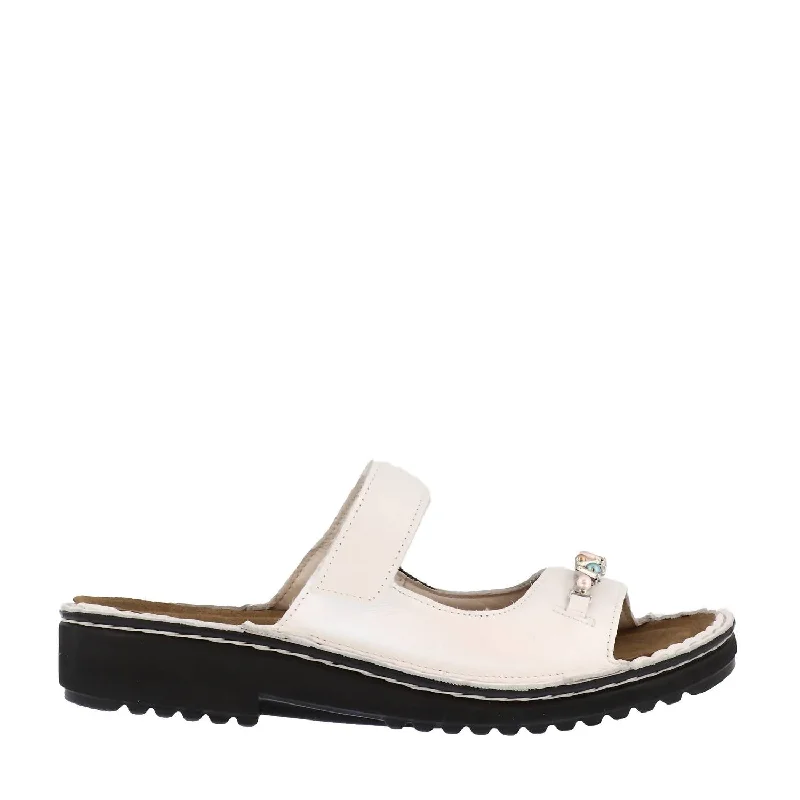 Women's Flats Sale Johanna Slide Sandal In Pearl White