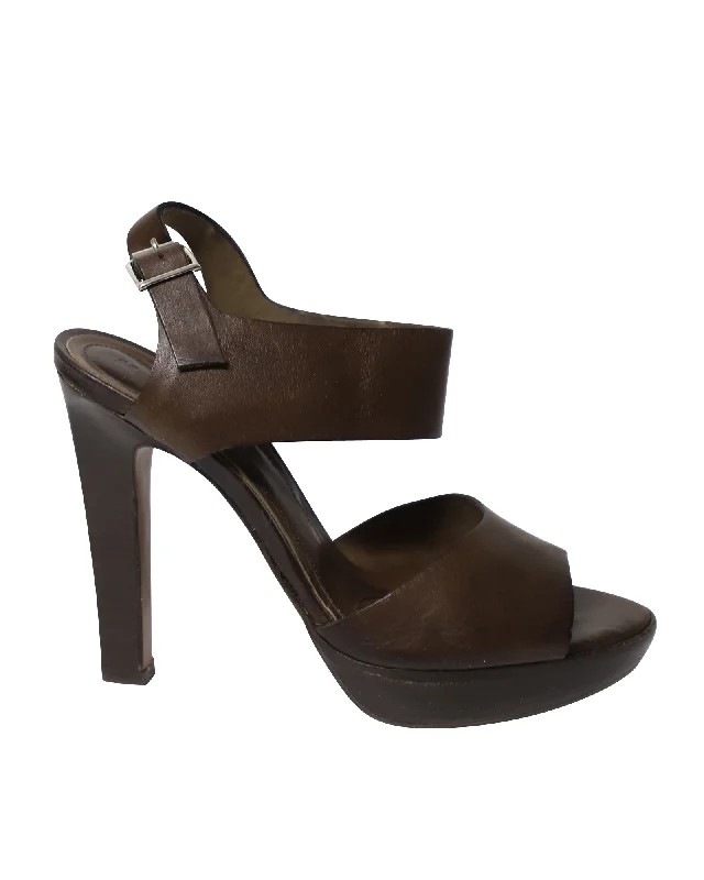 Fashion Sale Marni High Heel Sandals in Brown Leather