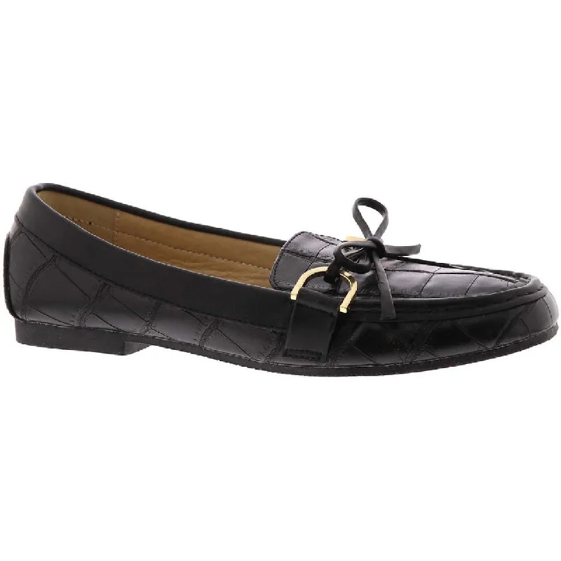 Fashion-Forward Offers Masseys Womens Jaelyn Faux Leather Embossed Penny Loafers