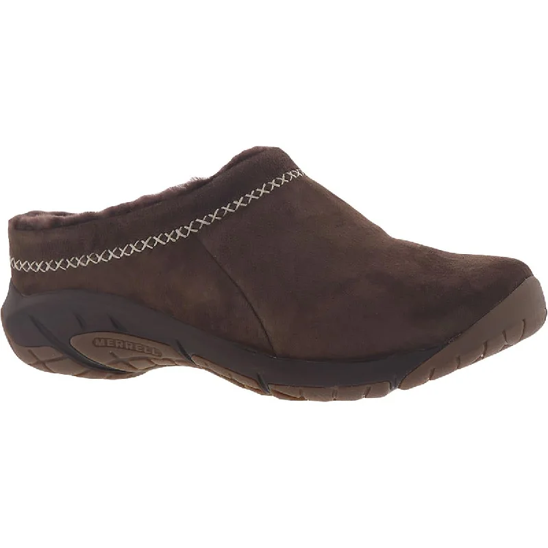 Classy Style Discounts Merrell Womens Encore Ice Suede Faux Fur Clogs