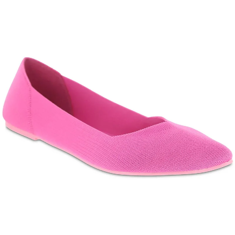 Mia Womens Kerri Pointed Toe Slip On Ballet Flats