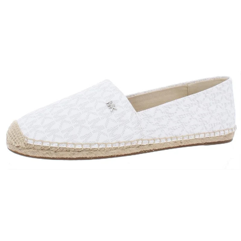 MICHAEL Michael Kors Womens Kendrick Faux Leather Slip On Espadrilles