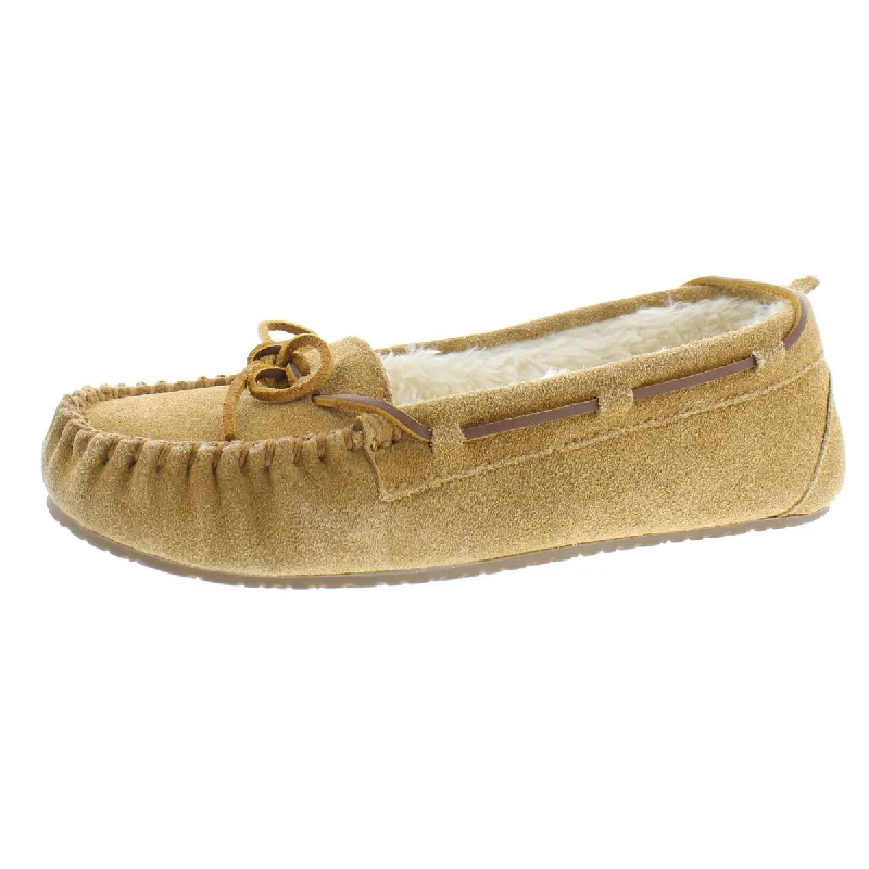 New Arrivals Minnetonka Womens Lodge Trapper Suede Slip On Moccasins