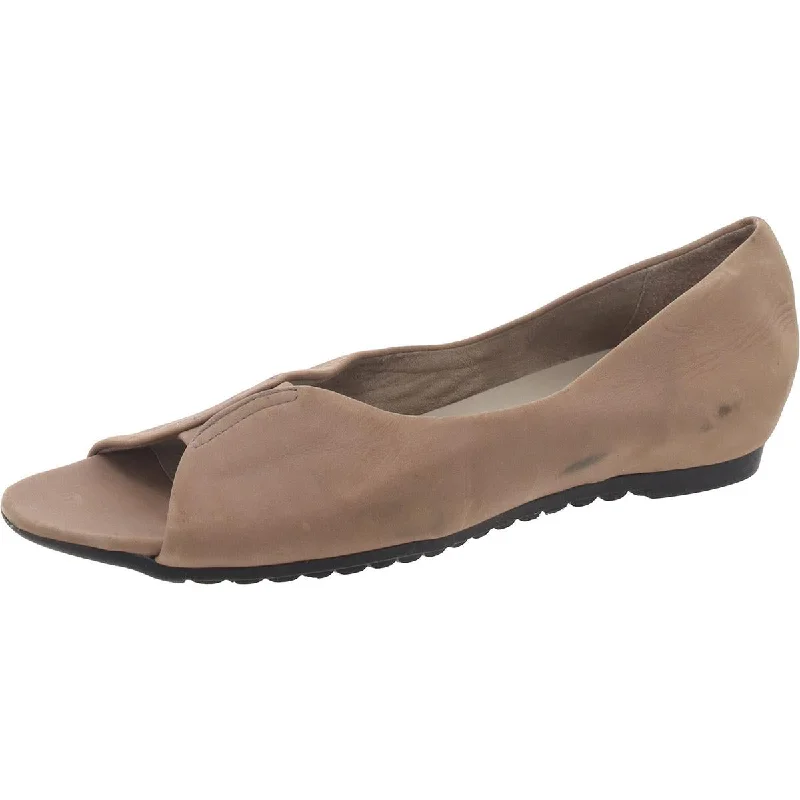 Munro Womens Faux Leather Flat Ballet Flats