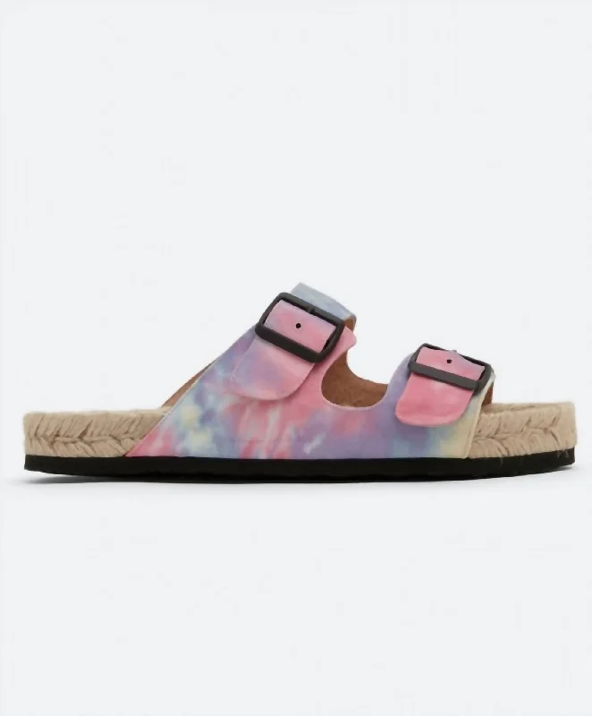 New Arrivals Nordic Sandals In Multi Tie Dye