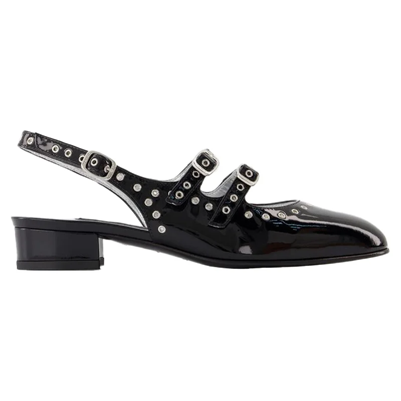 Stylish Looks Queen Sandals - Carel - Leather - Black