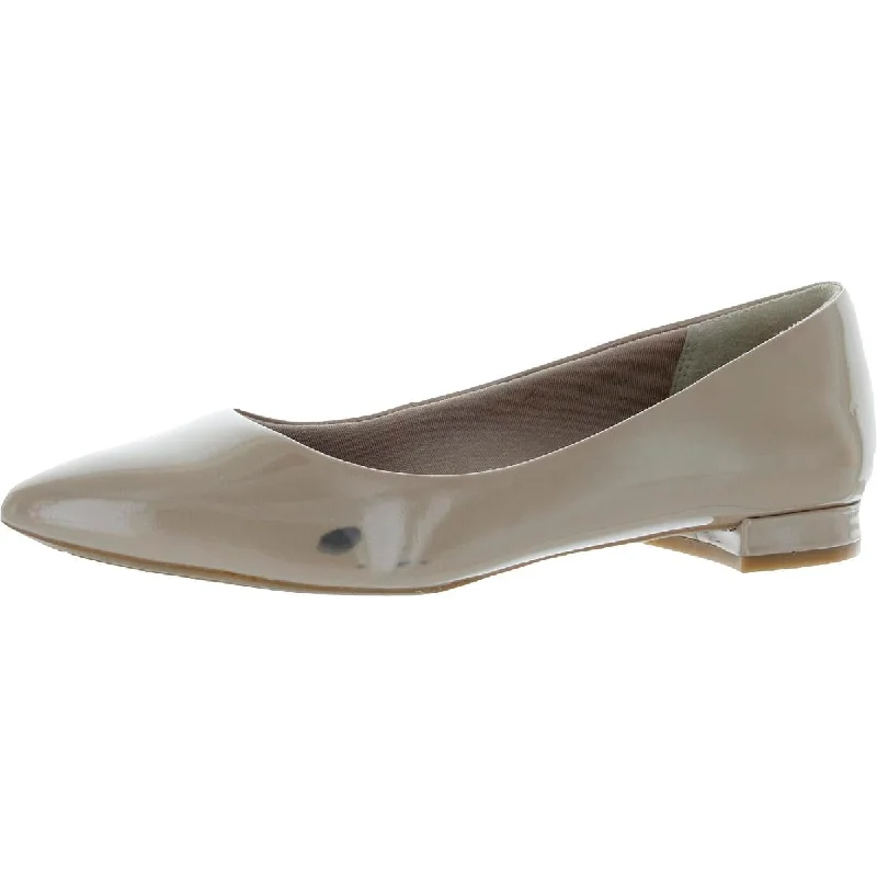 Fashion Forward Femininity Rockport Womens Adelyn Patent Pointed Toe Ballet Flats