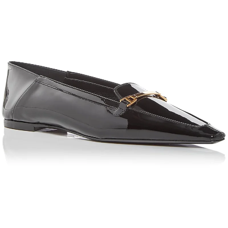 Chic Styles Saint Laurent Womens Leather Slip On Loafers