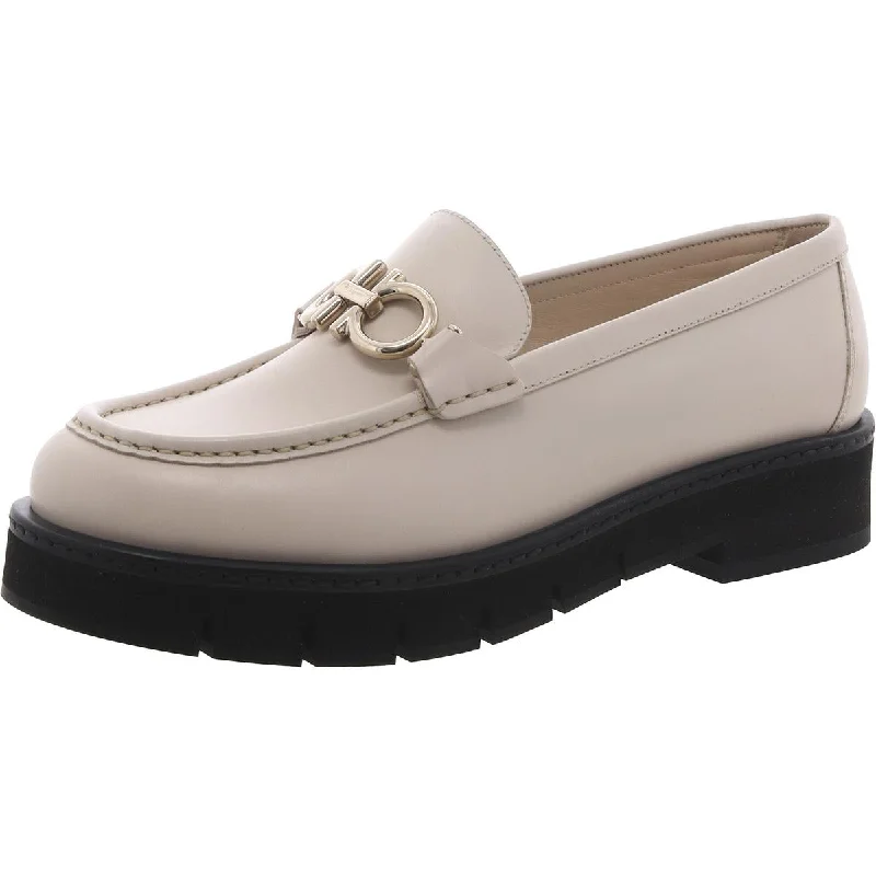 Latest Trends Salvatore Ferragamo Womens Rolo Faux Leather Bit Loafers