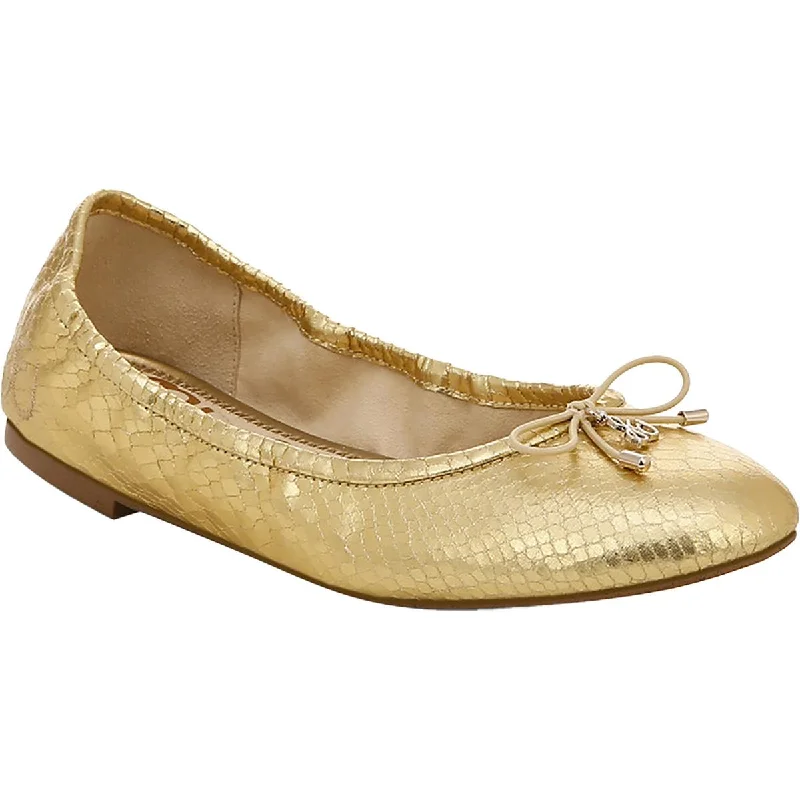 All-Season Shoes Deal Sam Edelman Womens Felicia Calf Hair Logo Ballet Flats