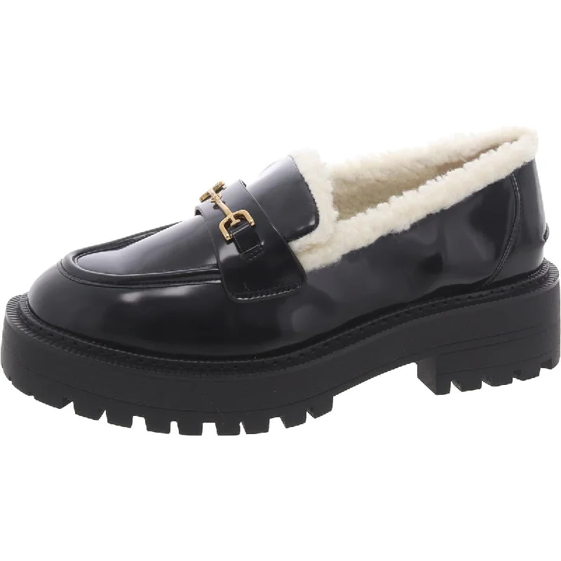 Vintage-Inspired Shoes Deal Sam Edelman Womens LAURS COZY Faux Leather Lugged Sole Loafers