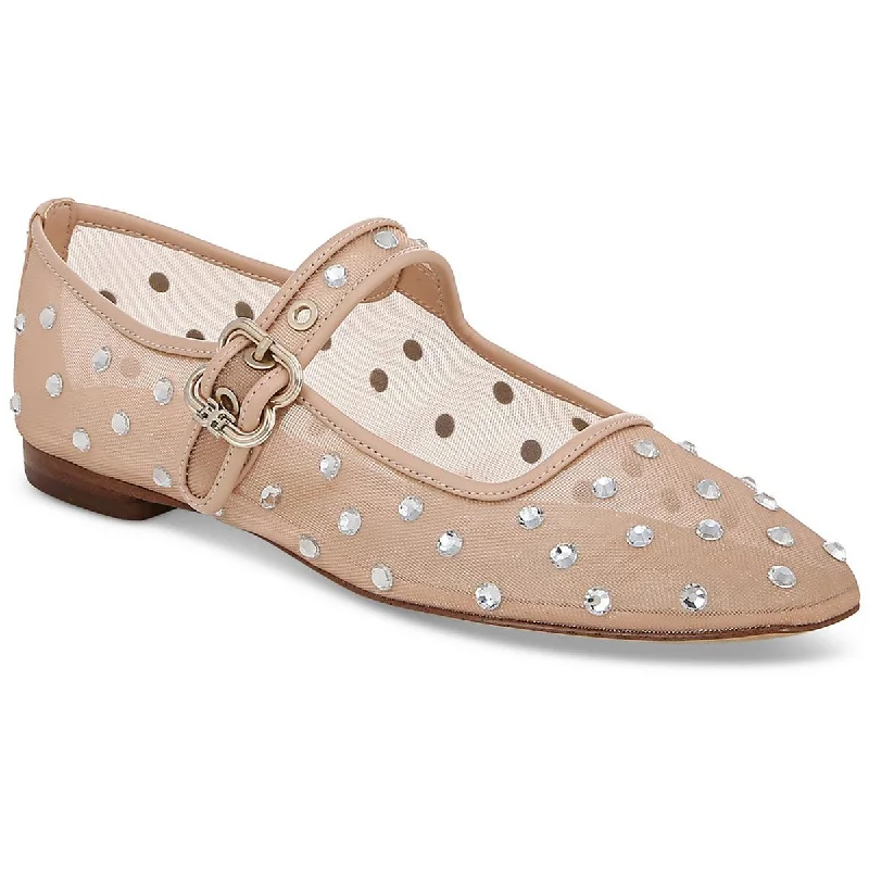 Comfortable Women's Shoes Sam Edelman Womens Rhinestone Flat Mary Janes