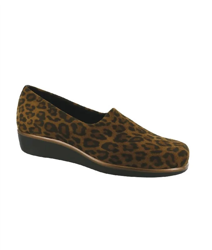 Comfortable Travel Shoes Sas Women's Bliss Shoes Medium In Tan Leopard