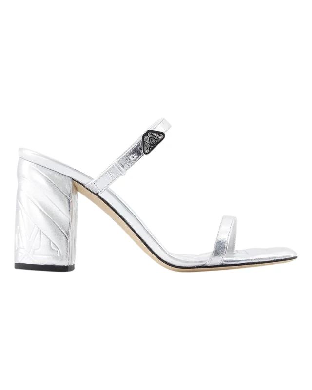 Everyday Fashion Shoes Seal Heeled Sandals - Alexander McQueen - Leather - Silver