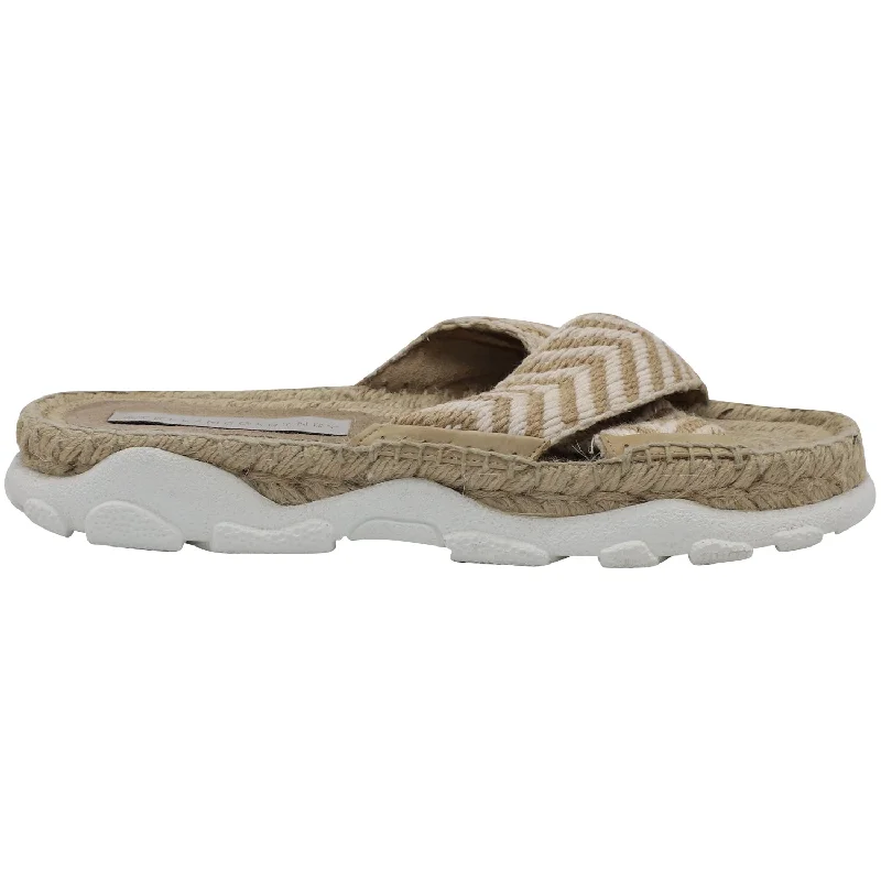 Bid Farewell To The Old Season Stella McCartney Woven-Rope Espadrille Slides in Beige Jute