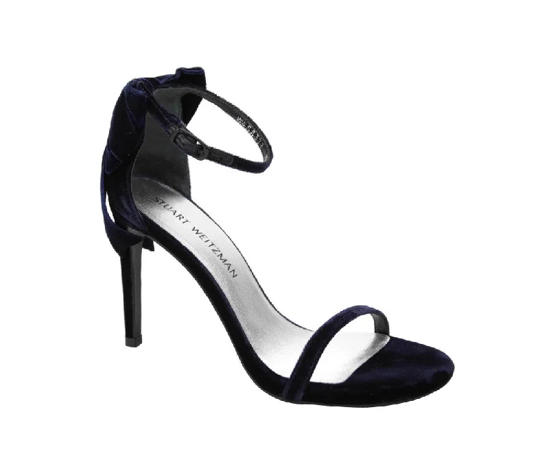 Non-Slip Shoes Stuart Weitzman Women's Velvet Ankle Strap Mybow Sandal