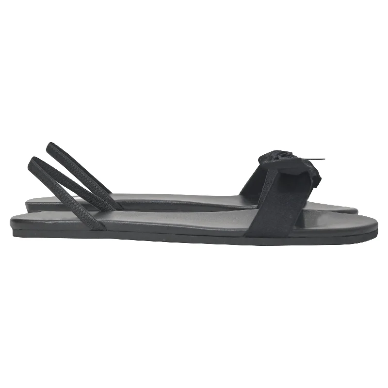 Budget-Friendly Fashion The Row Bow Slingback Sandals in Black Grosgrain and Leather