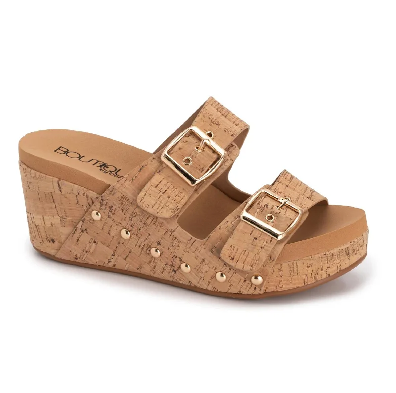 Fashion Frontiers Twinkie Wedge Sandal In Square Cork