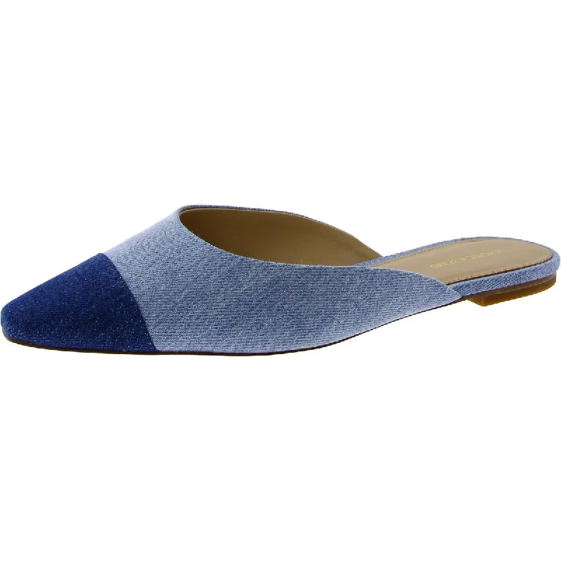 Veronica Beard Womens Carlotta Denim Slip On Mules