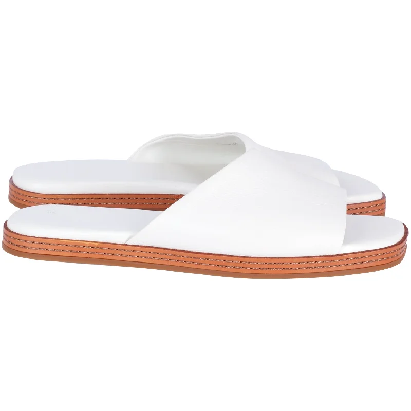 Comfortable Business Shoes Vince Canella Sandals in White Leather