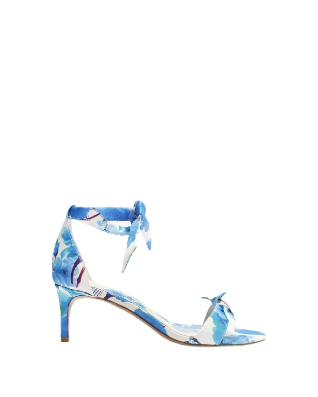 Casual Chic Footwear Offers Women Clarita 60 Heeled Sandals In Blue/seta Floral